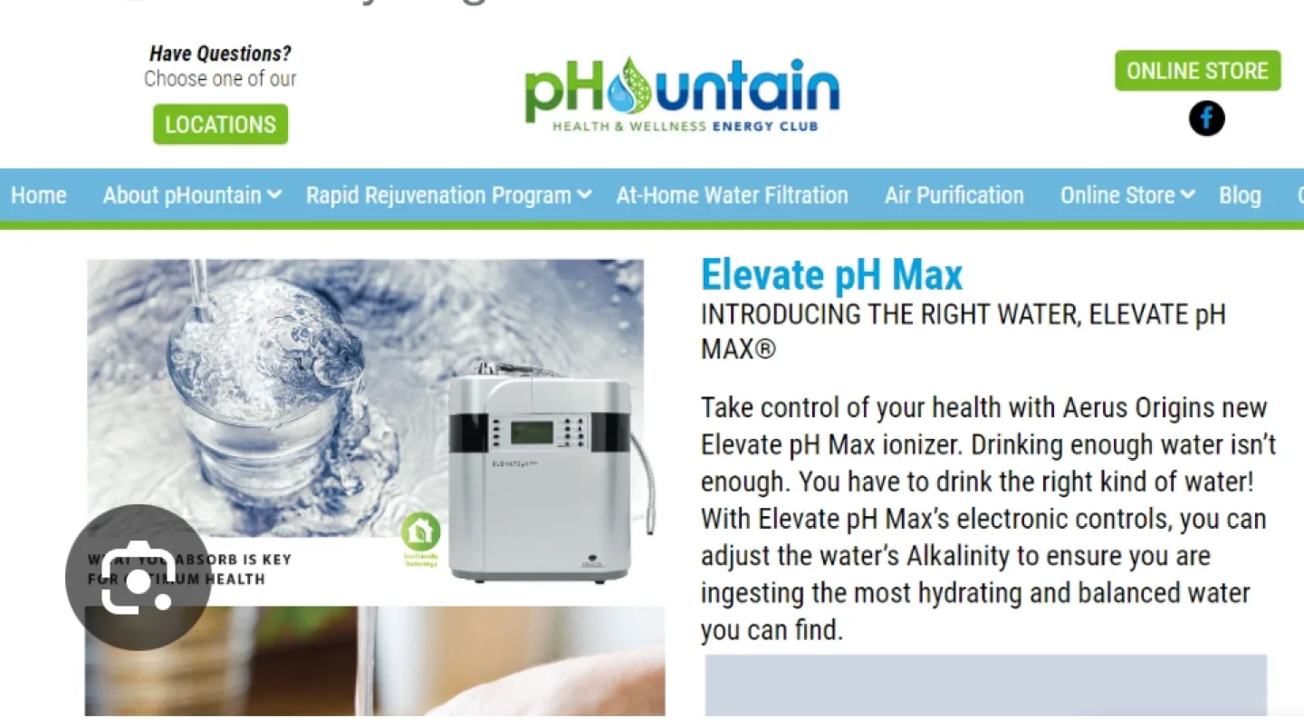 Aerus Elevate pH Max Water Ionizer image indicator(2)
