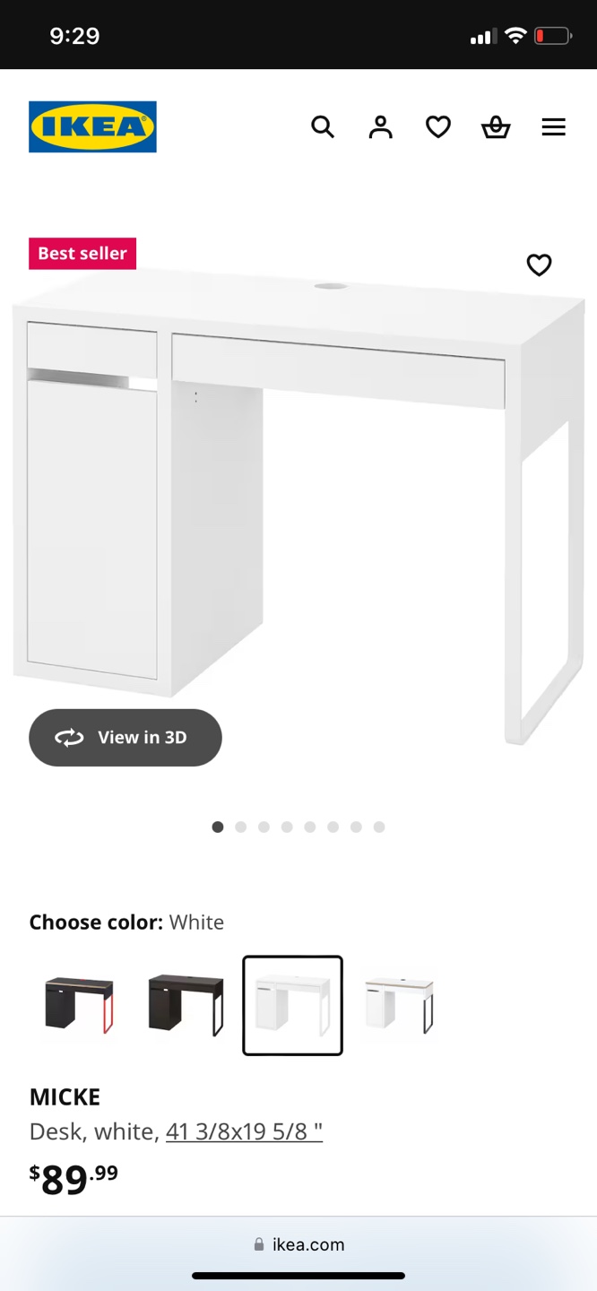 IKEA MICKE Desk - White - photo 3