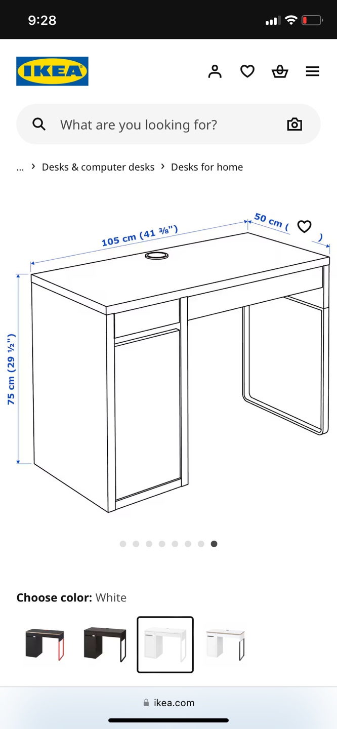 IKEA MICKE Desk - White - photo 4
