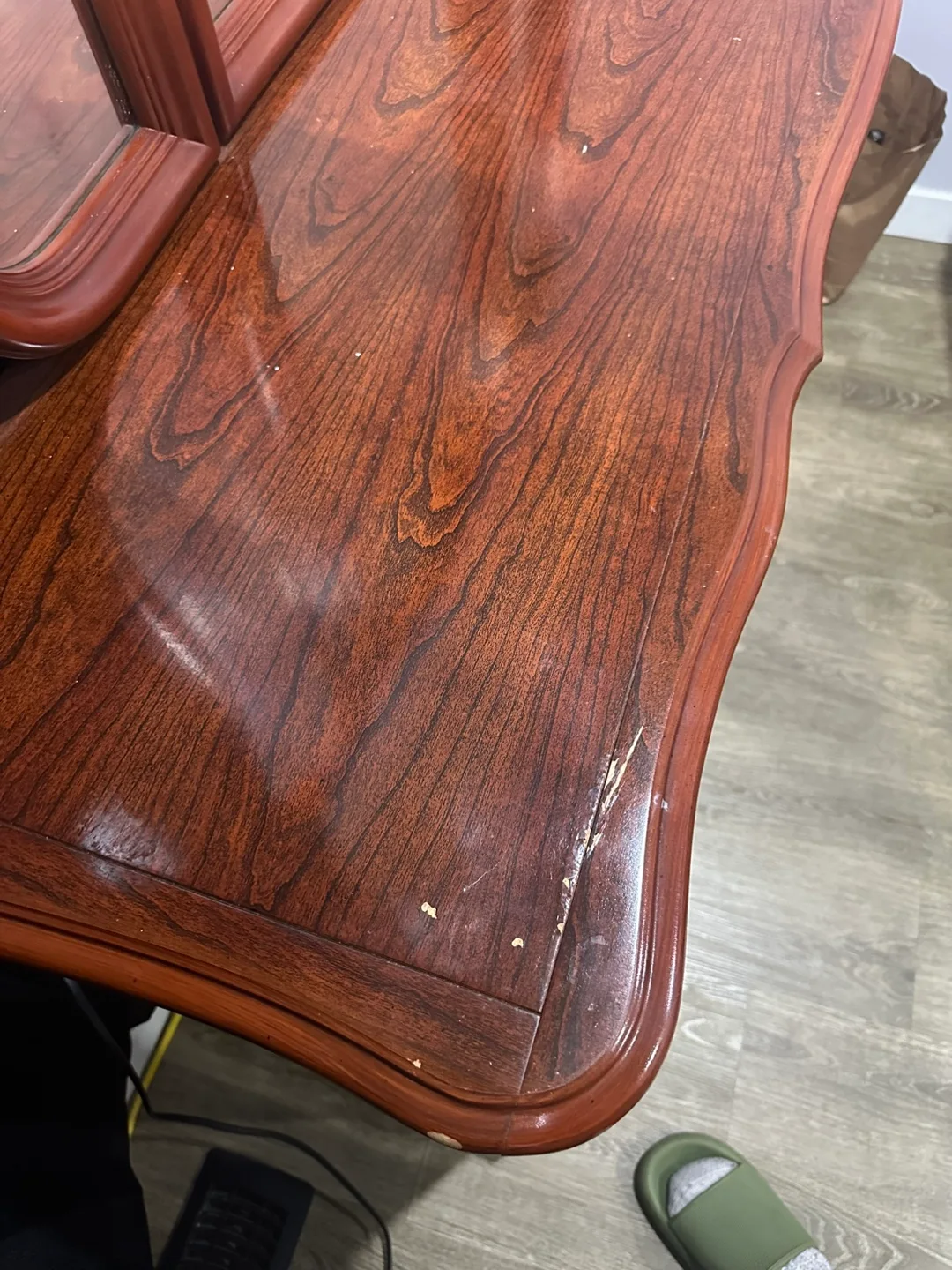 Vintage Wooden Dresser with Tri-fold Mirror image indicator(5)