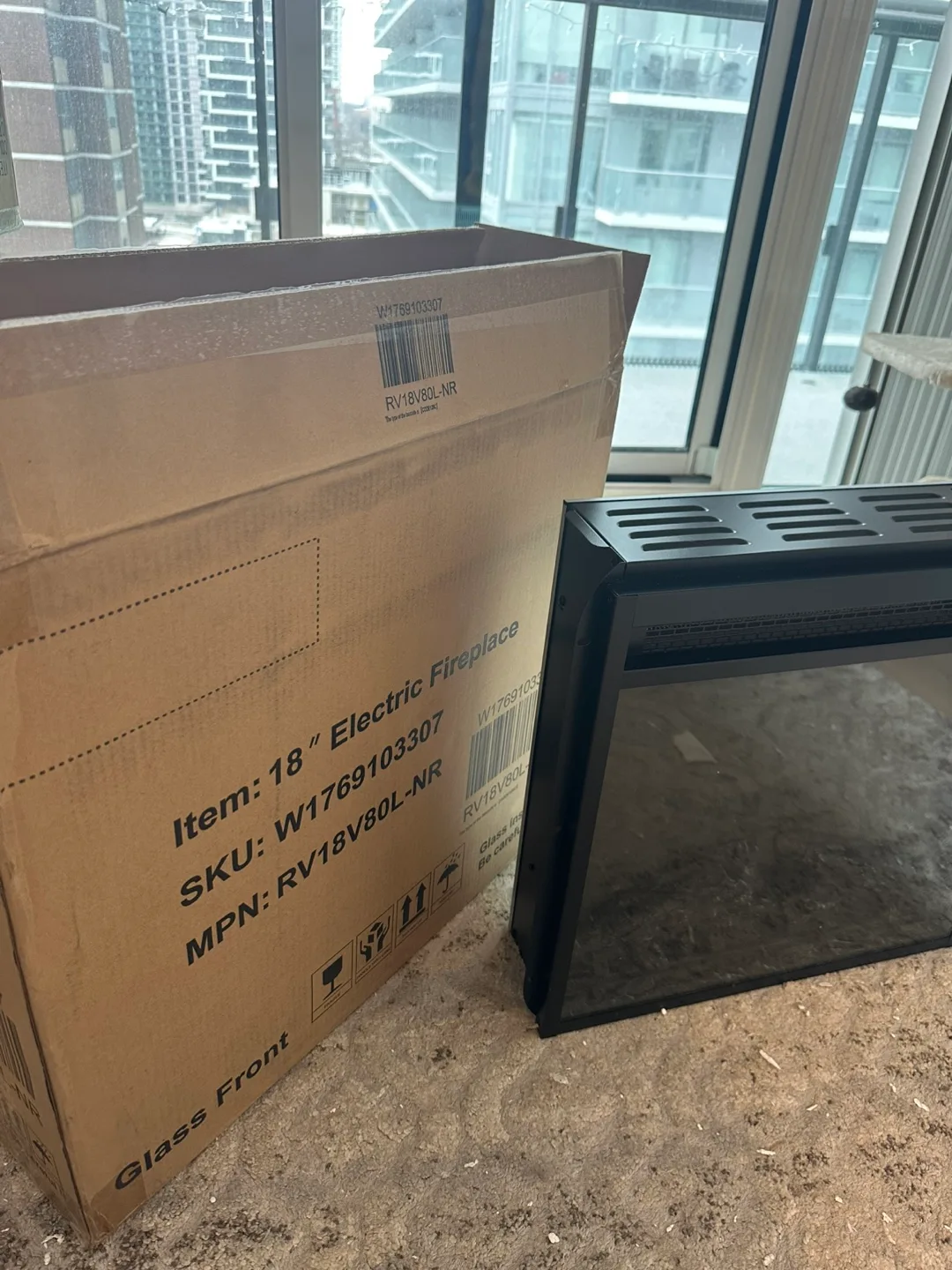 18" Calabrese Recessed Electric Fireplace Insert