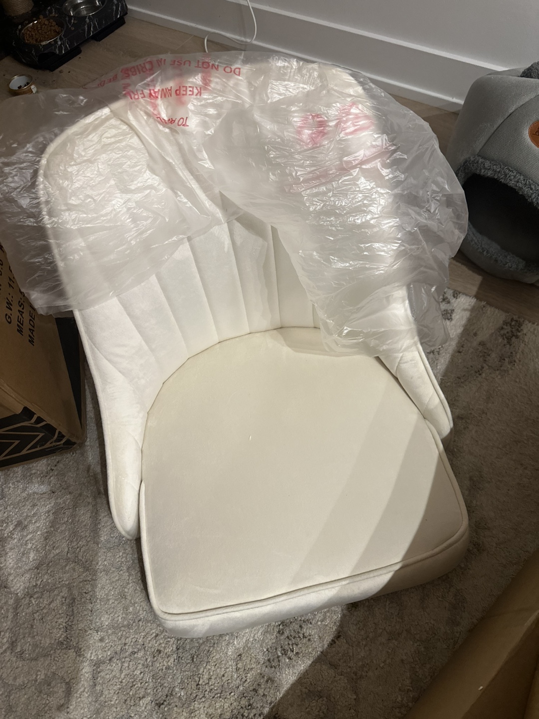 New Jeffan Dining Chair - White Velvet - photo 3