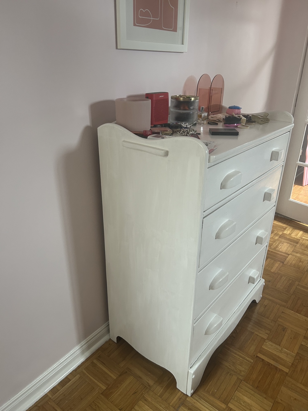 Solid wood four-drawer dresser - photo 2