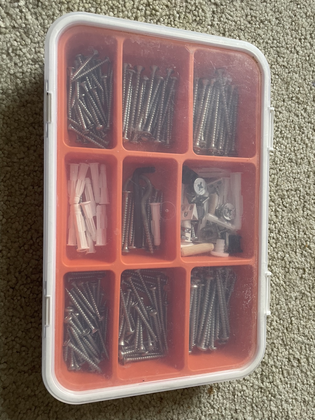 Assorted Screws and Wall Anchors in Organizer - photo 2