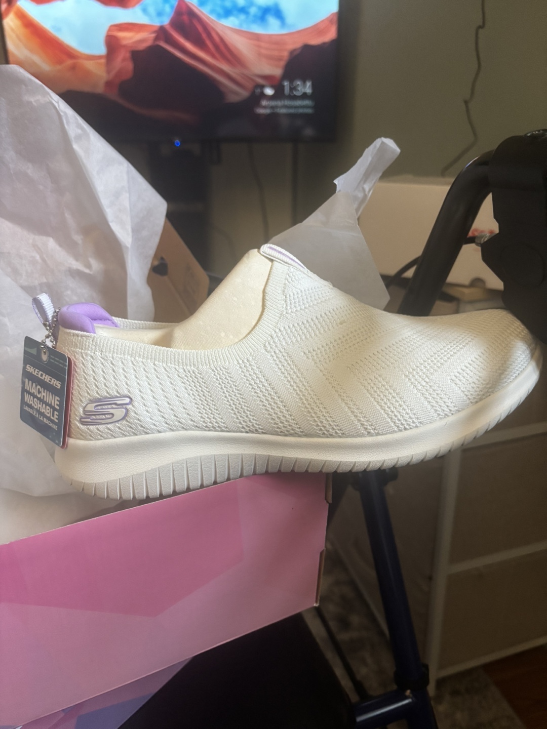 Skechers Women's Slip-On Sneakers - Size 9.5 Wide - White - photo 2