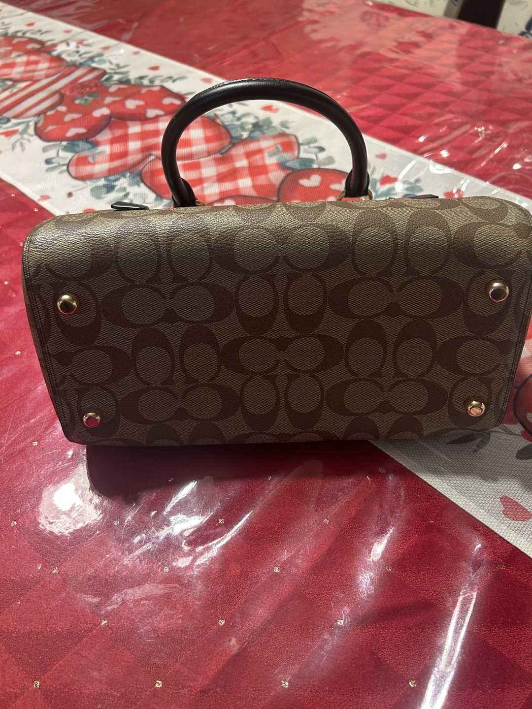 Coach Brown and Black Signature Canvas Mini Satchel - photo 3