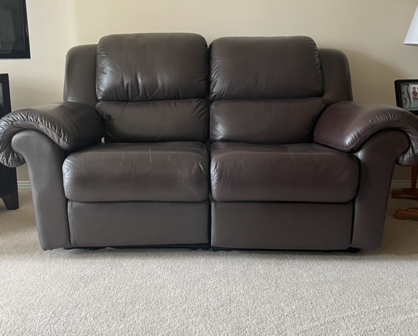 Reclining Leather Furniture Set - Sofa, Loveseat, and Recliner - photo 4