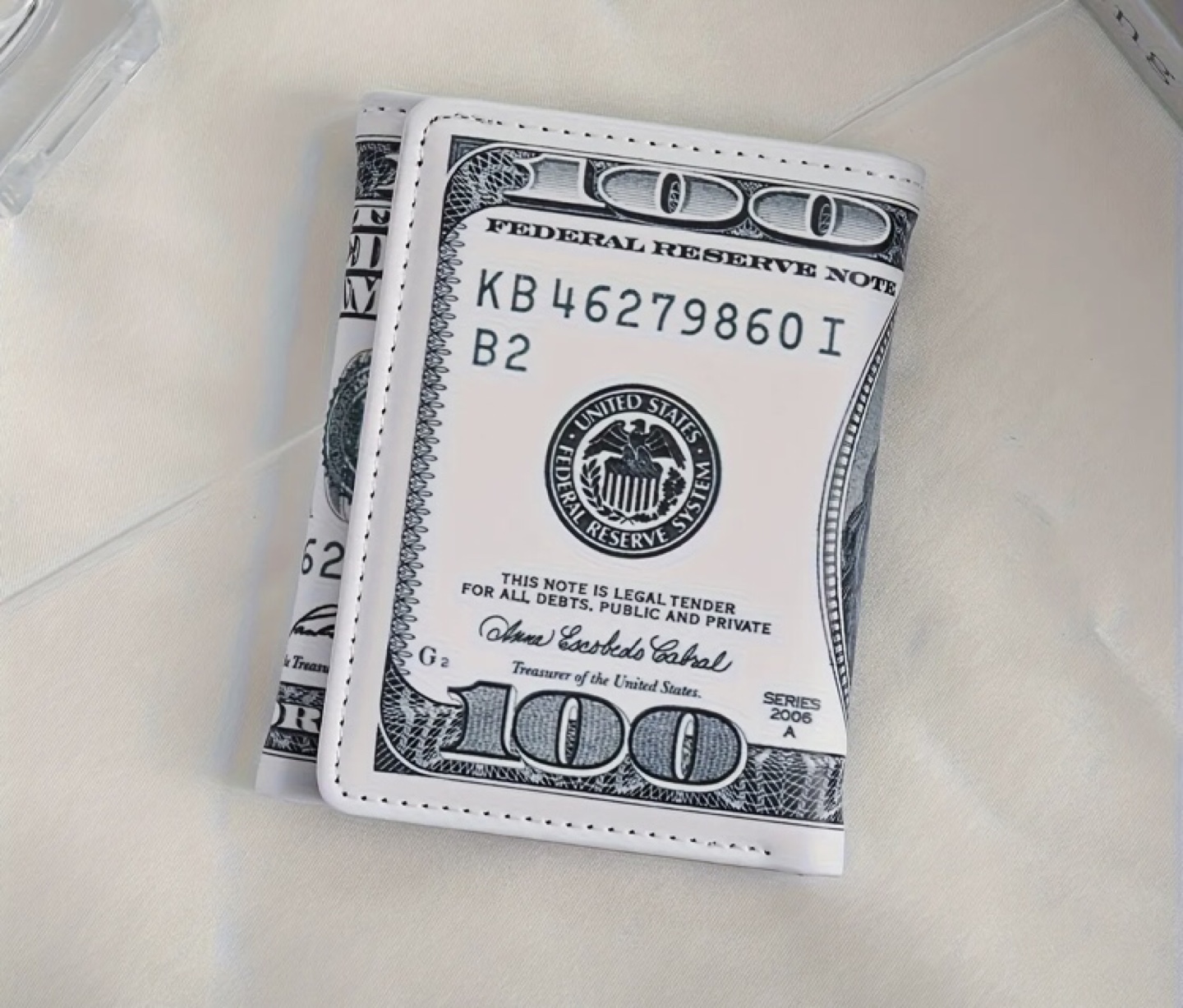 100 Dollar Bill Trifold Wallet