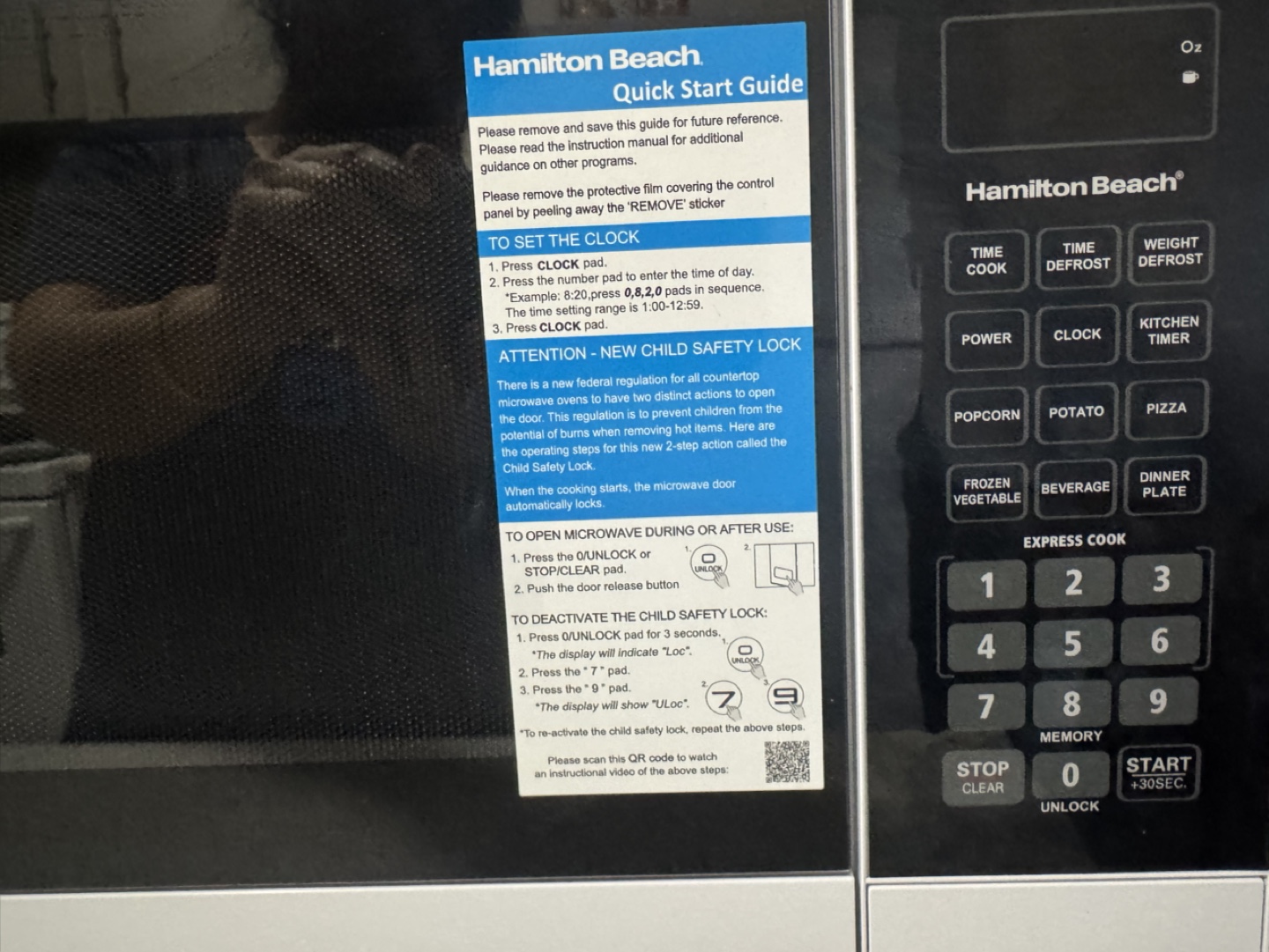 Hamilton Beach Microwave - White - photo 2