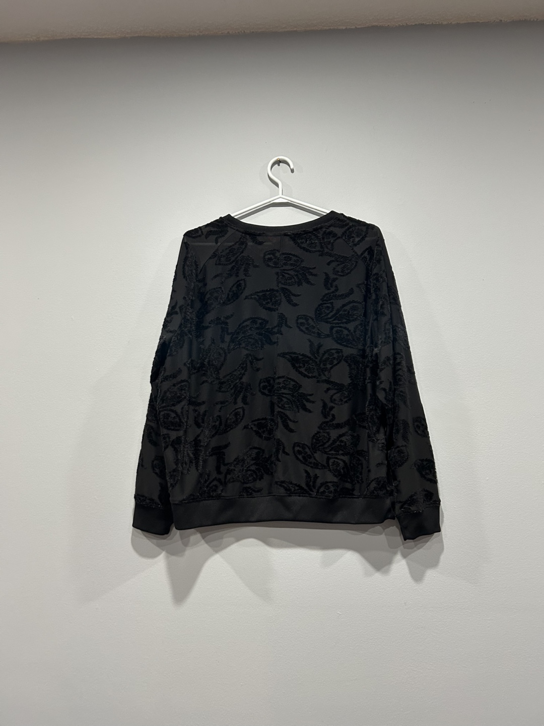 Velvet detail sweater