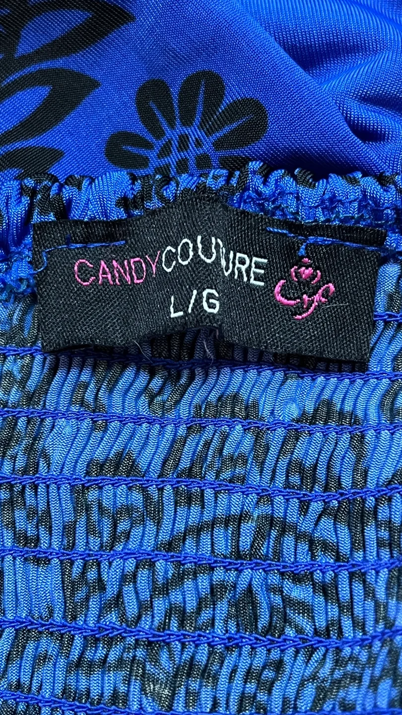 #freecycle Candy Couture Blue Halter Dress Size L/G image indicator(3)