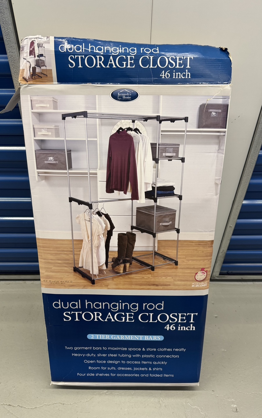 Kennedy's Home Collection 46” Hanging Storage Closet