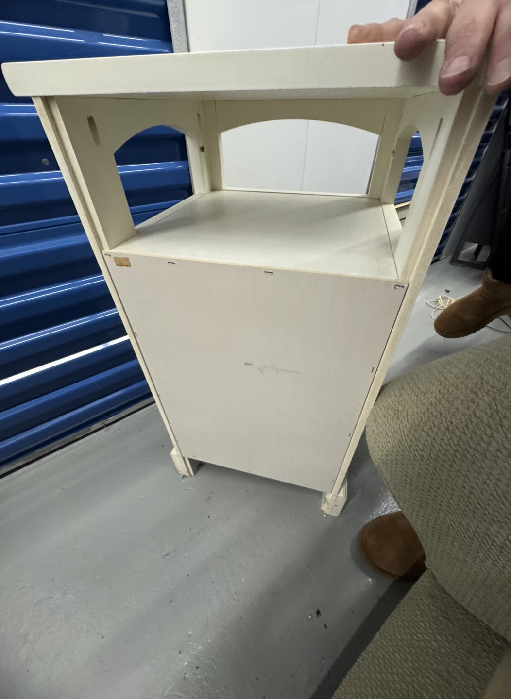 Pottery Barn White Wood Cabinet with Glass Door - photo 4