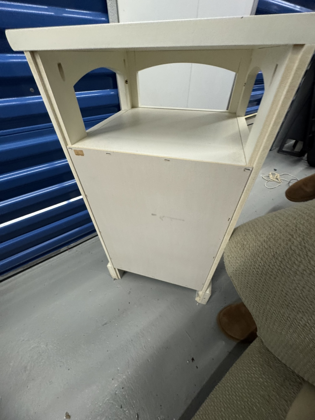 Pottery Barn White Wood Cabinet with Glass Door - photo 5