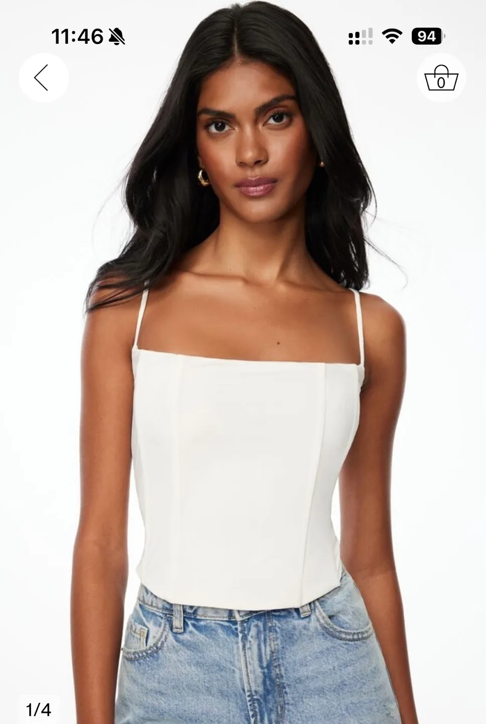 Dynamite LACE-UP CROP TOP - Black & Cream image indicator(3)