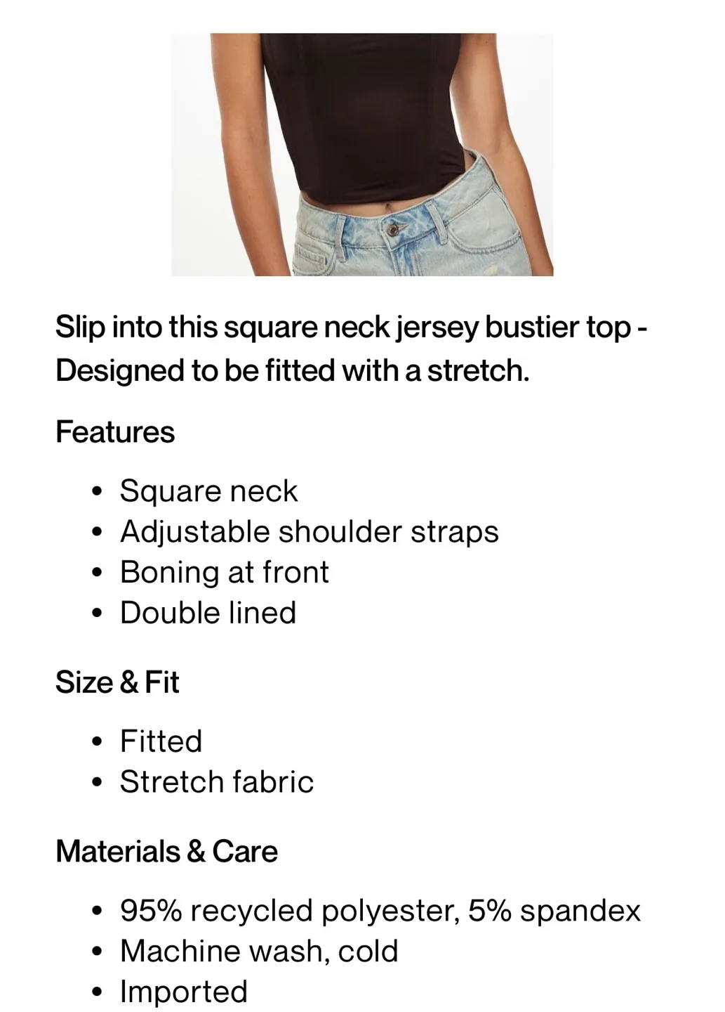 Dynamite LACE-UP CROP TOP - Black & Cream image indicator(7)