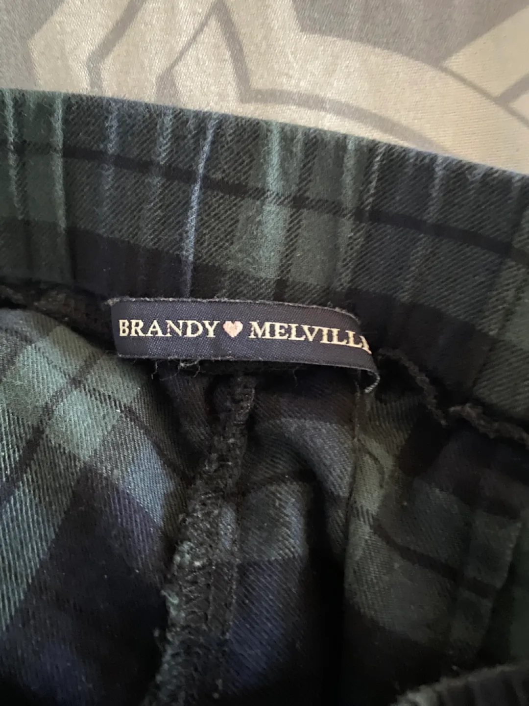Brandy Melville Green Plaid Pants image indicator(2)