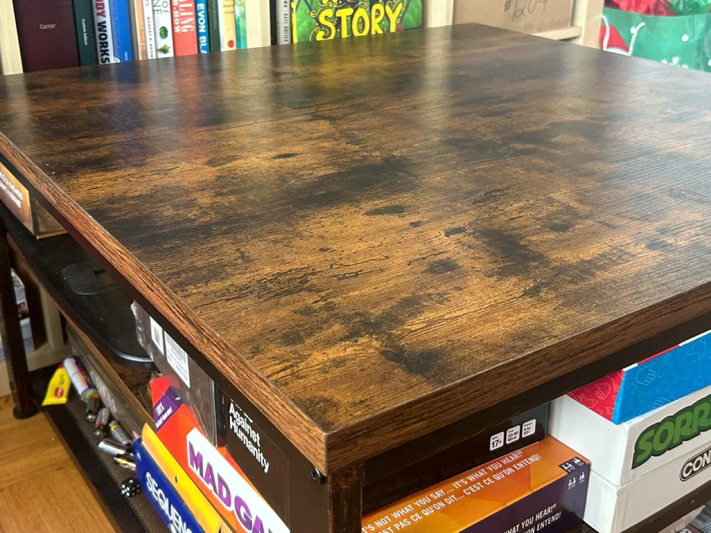 Rustic Brown Square Coffee Table with Storage image indicator(6)