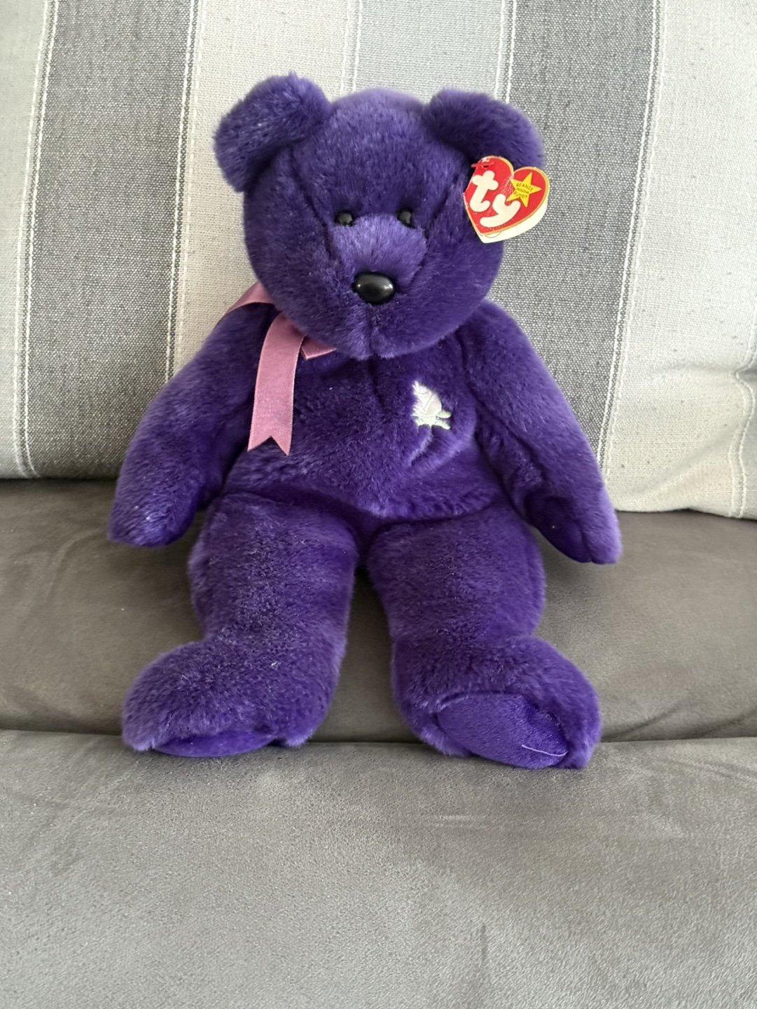 Ty Beanie Baby - Purple Bear