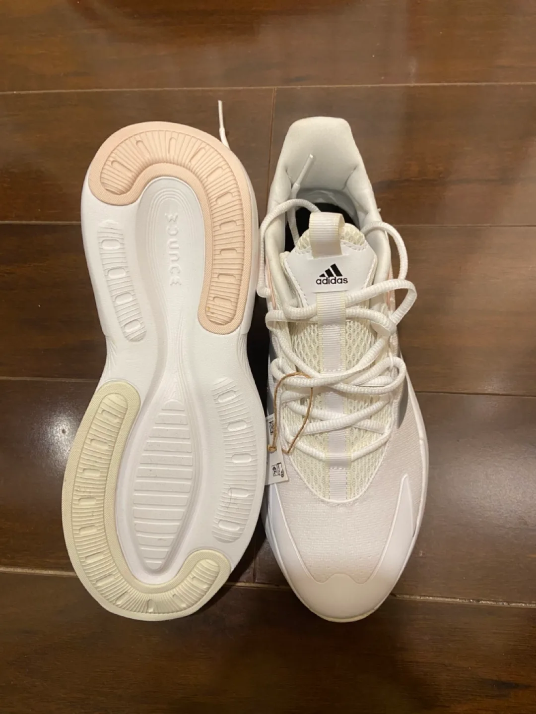 New Adidas White Running Shoes Size 8 image indicator(4)