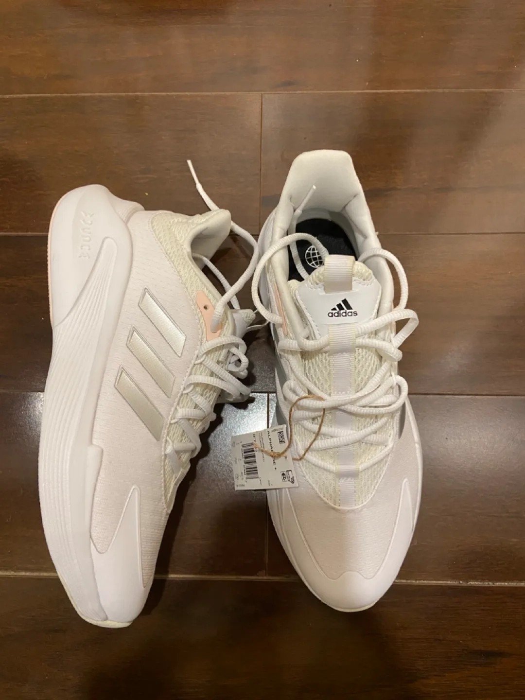 New Adidas White Running Shoes Size 8 image indicator(3)