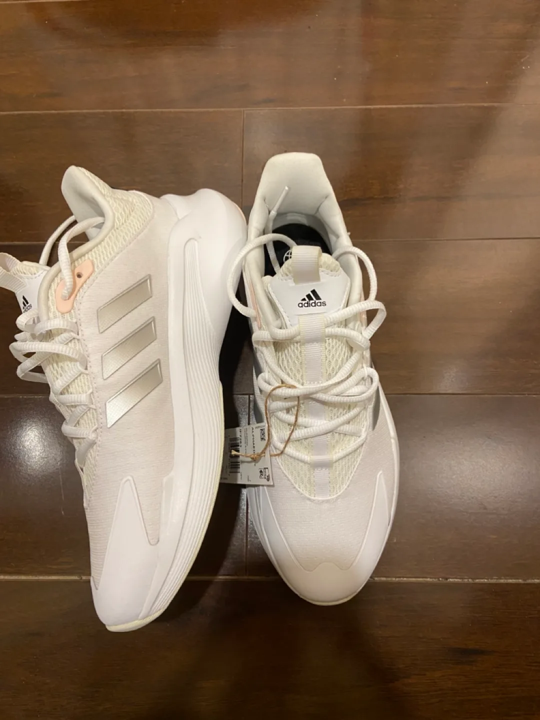 New Adidas White Running Shoes Size 8 image indicator(2)