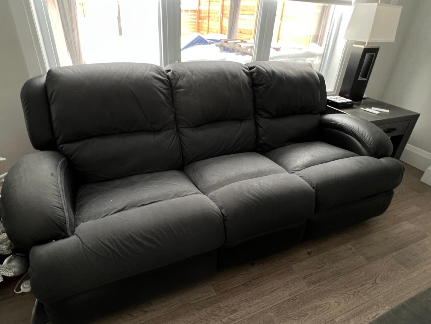 Black Power Recliner Sofa and Loveseat Set
