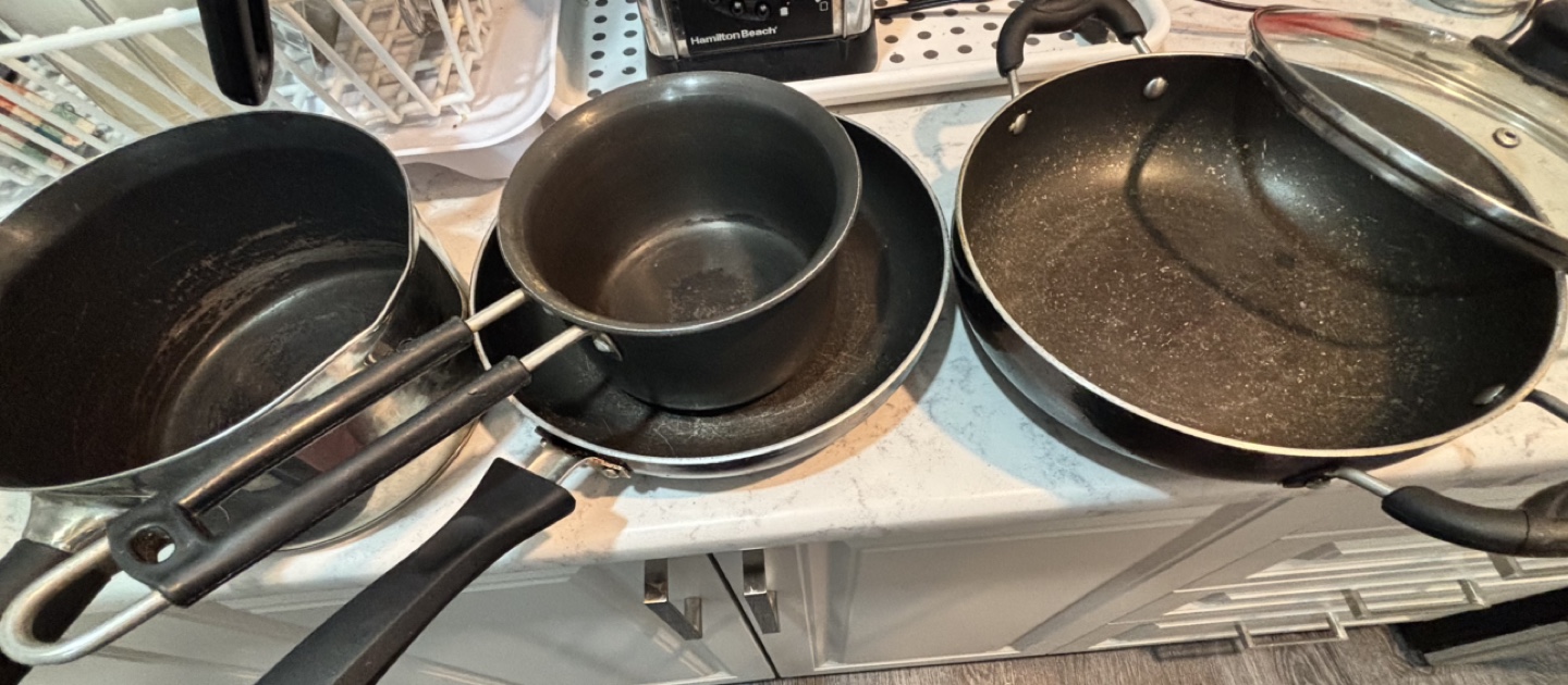 Used Cookware Set - 3 Pieces #freecycle