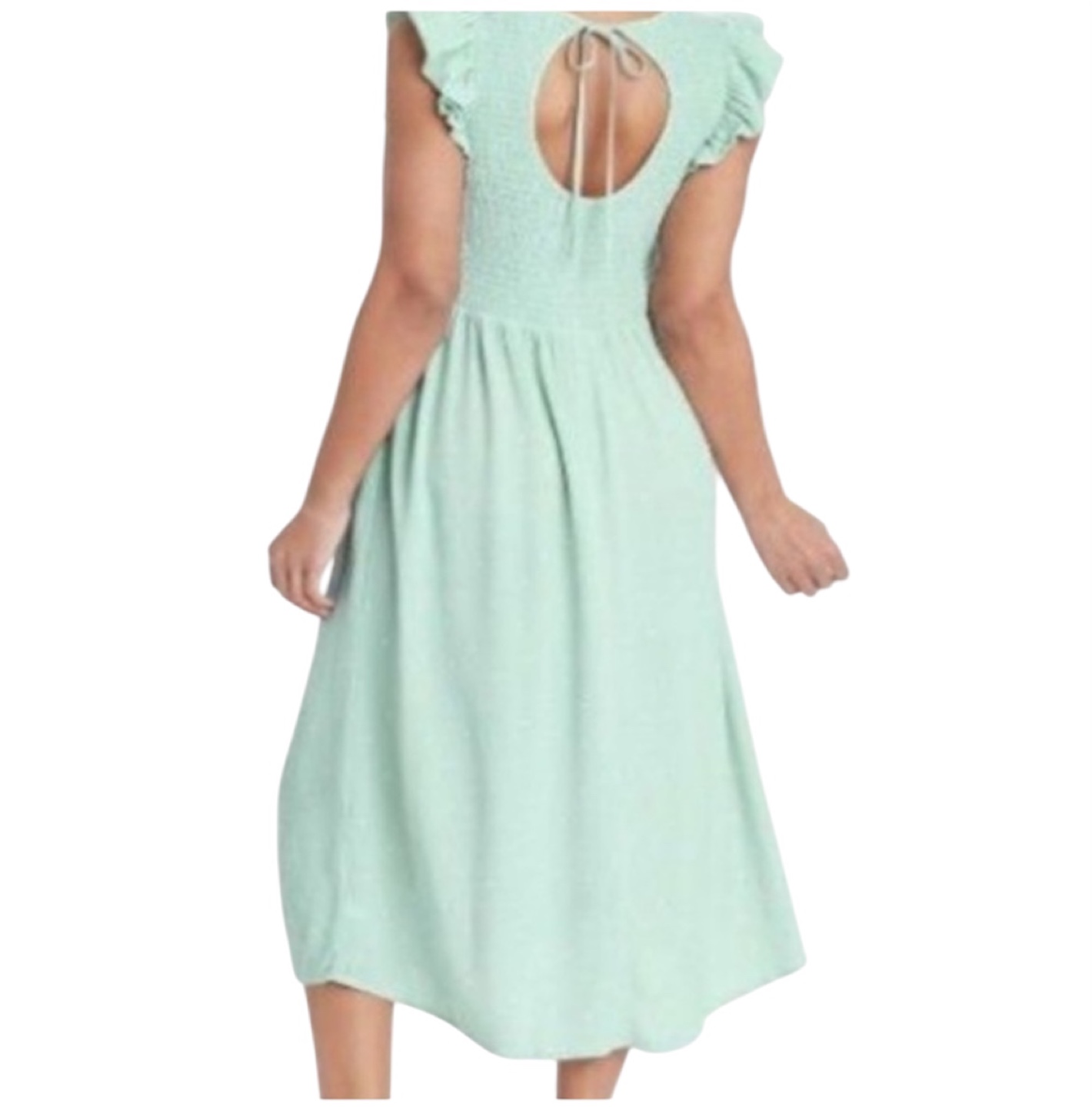 a new day Mint Green Polka Dot Smocked Dress Size S - photo 2