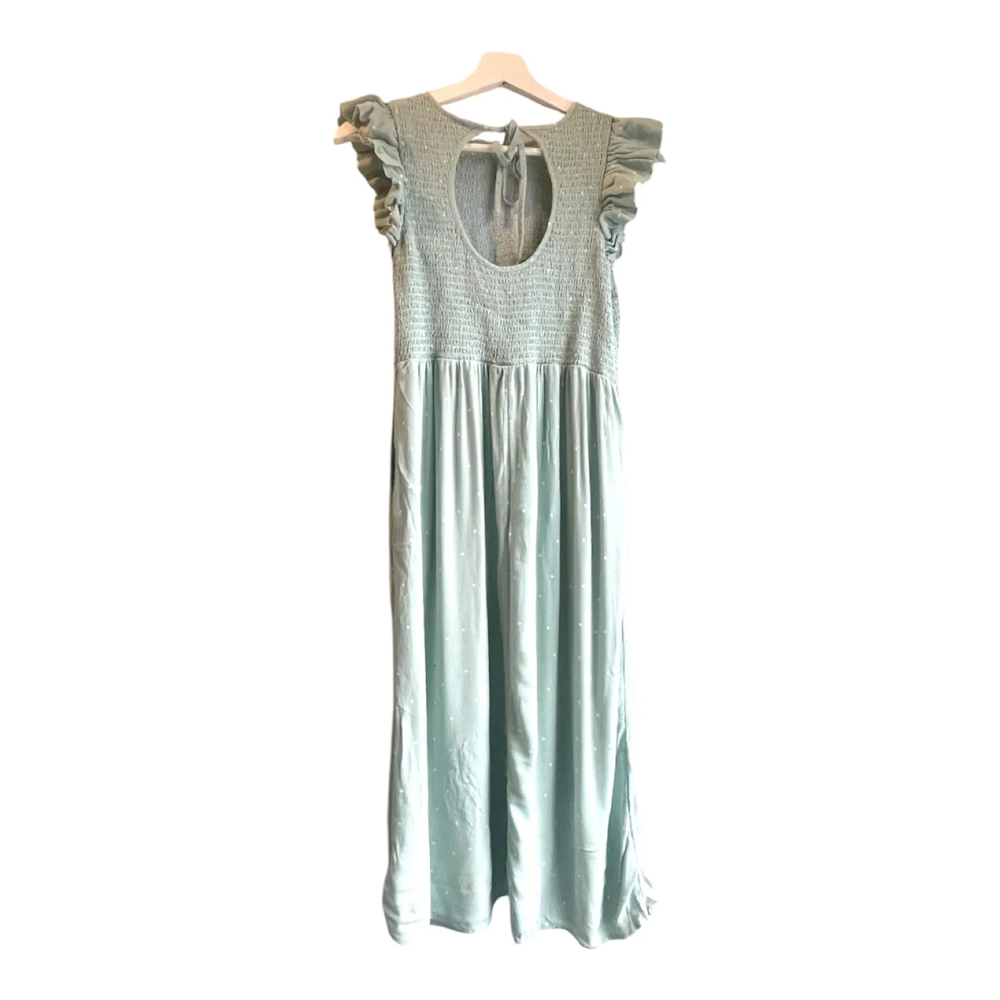 a new day Mint Green Polka Dot Smocked Dress Size S image indicator(5)