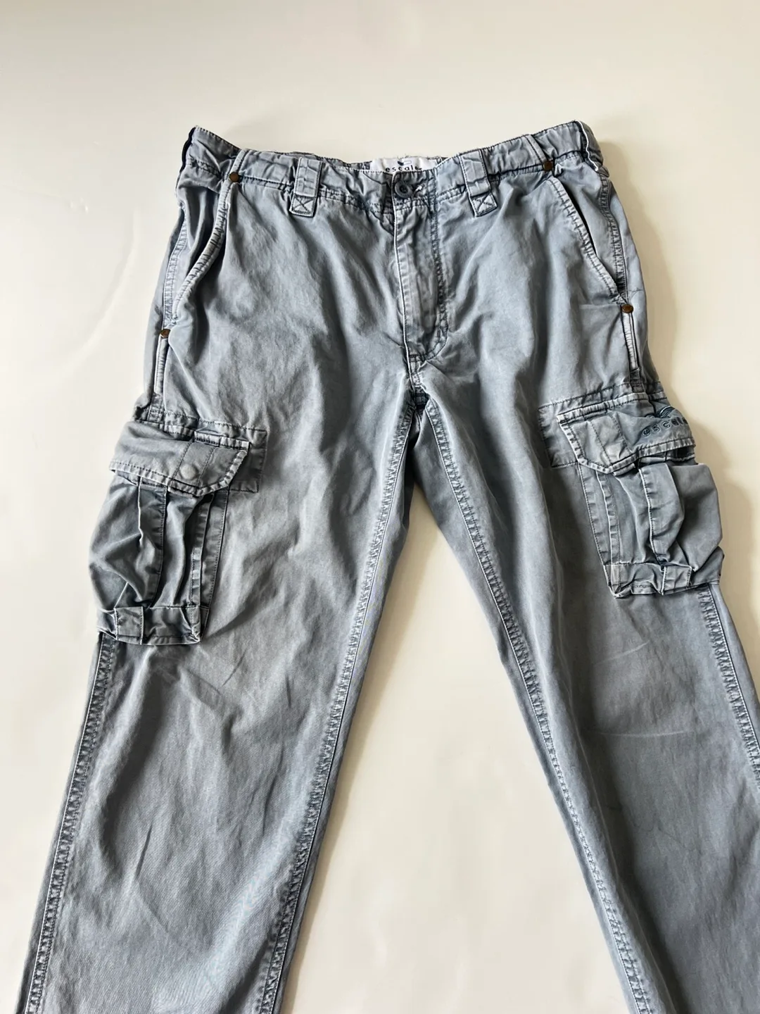 Men's Designer Blue Grey Cargo Pants image indicator(2)