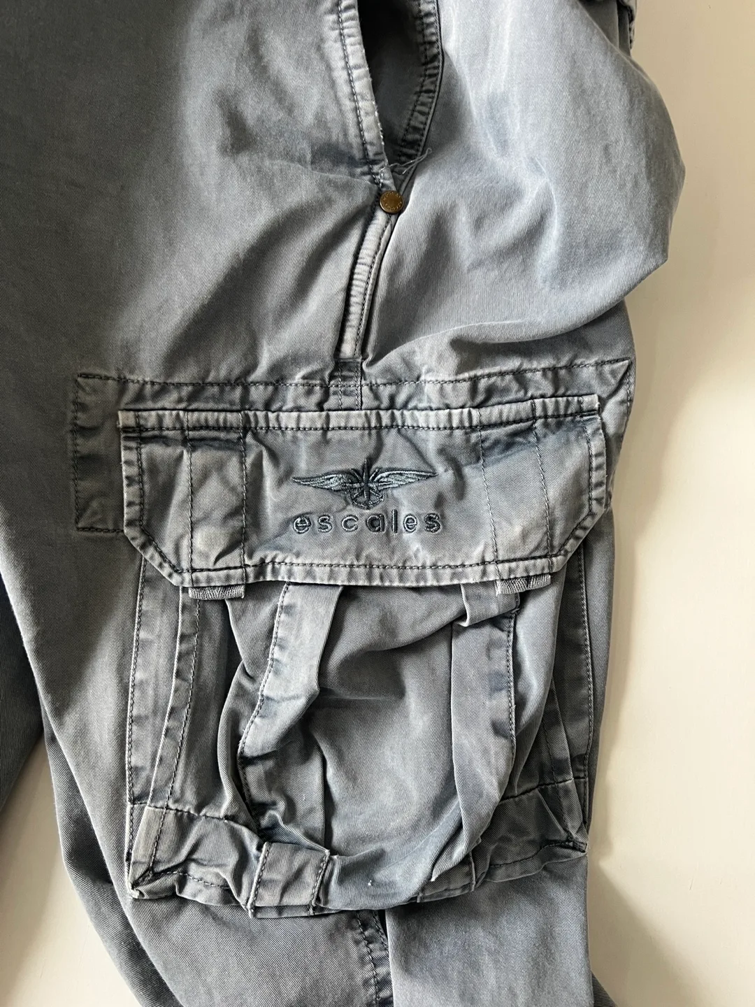 Men's Designer Blue Grey Cargo Pants image indicator(6)