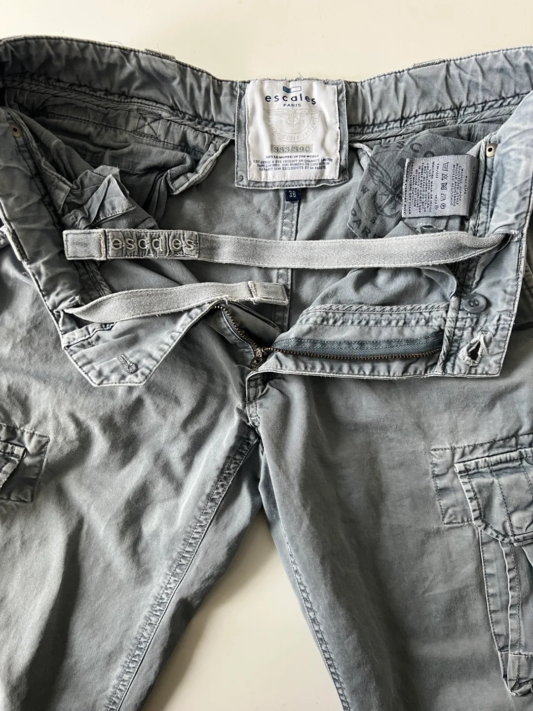 Men's Designer Blue Grey Cargo Pants image indicator(5)