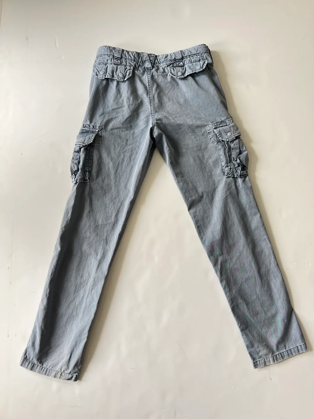 Men's Designer Blue Grey Cargo Pants image indicator(10)