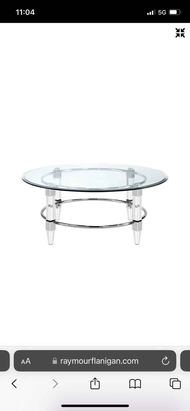 Glass and Chrome Coffee Table
