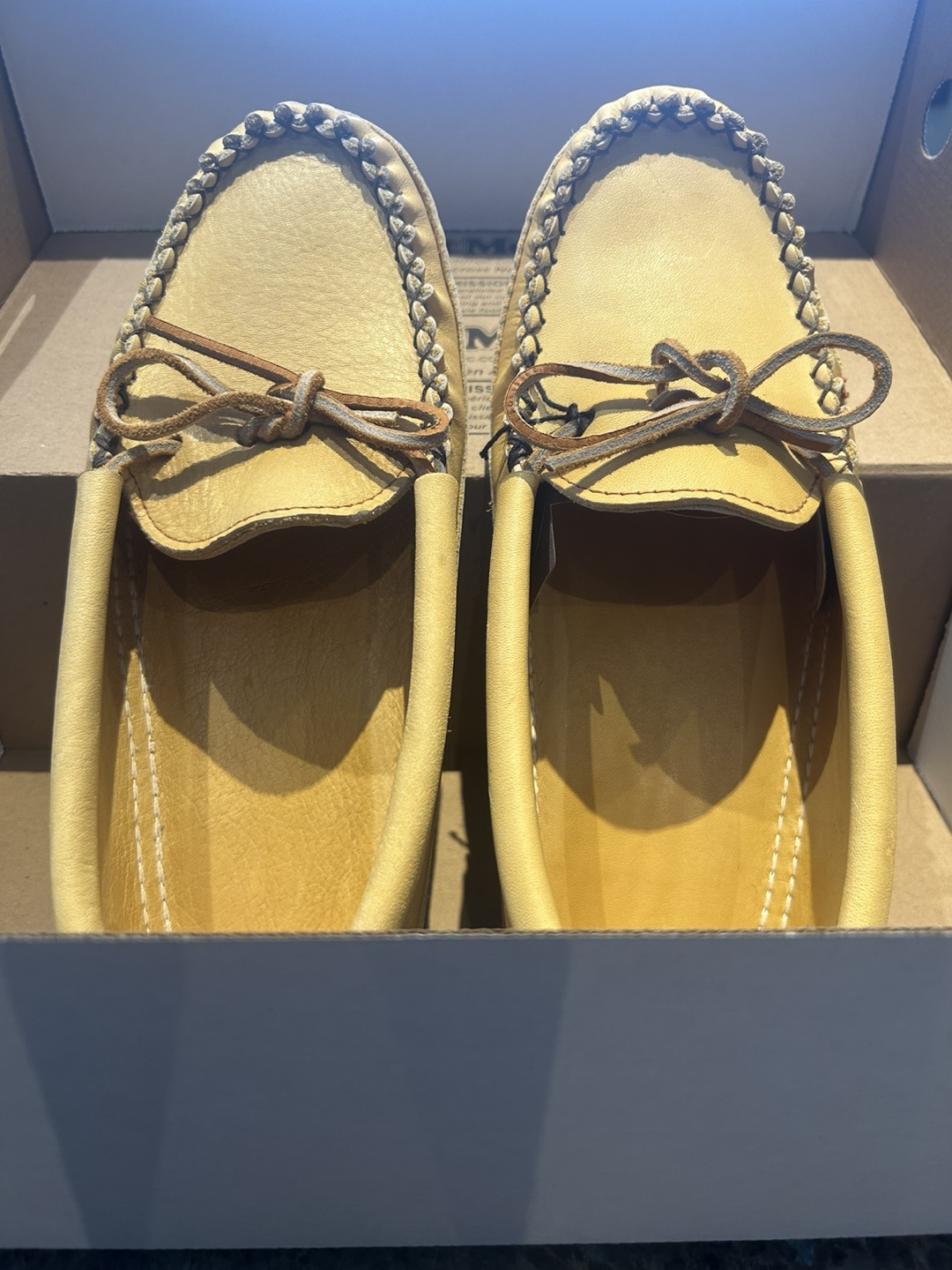 Women's Deerskin Moccasins. Made on the reservation.