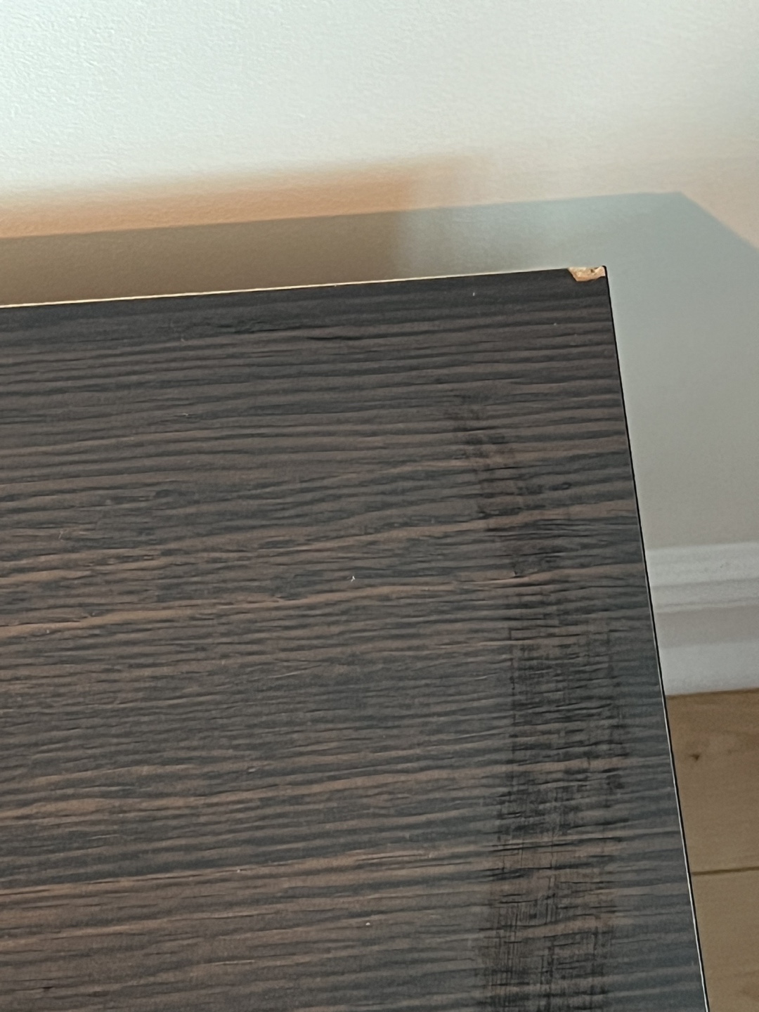 Dark Brown One-Drawer Nightstand with Metal Frame - photo 4
