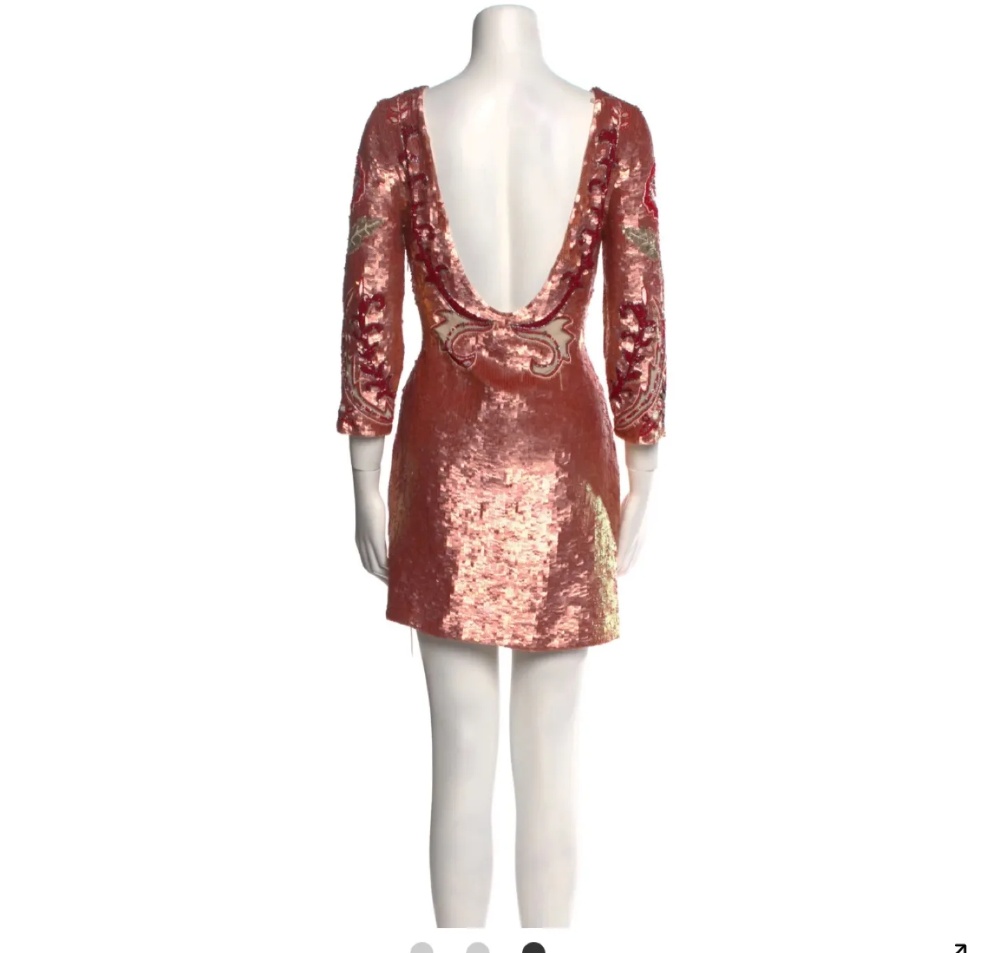 Rose gold  Embellished Mini Dress image indicator(4)