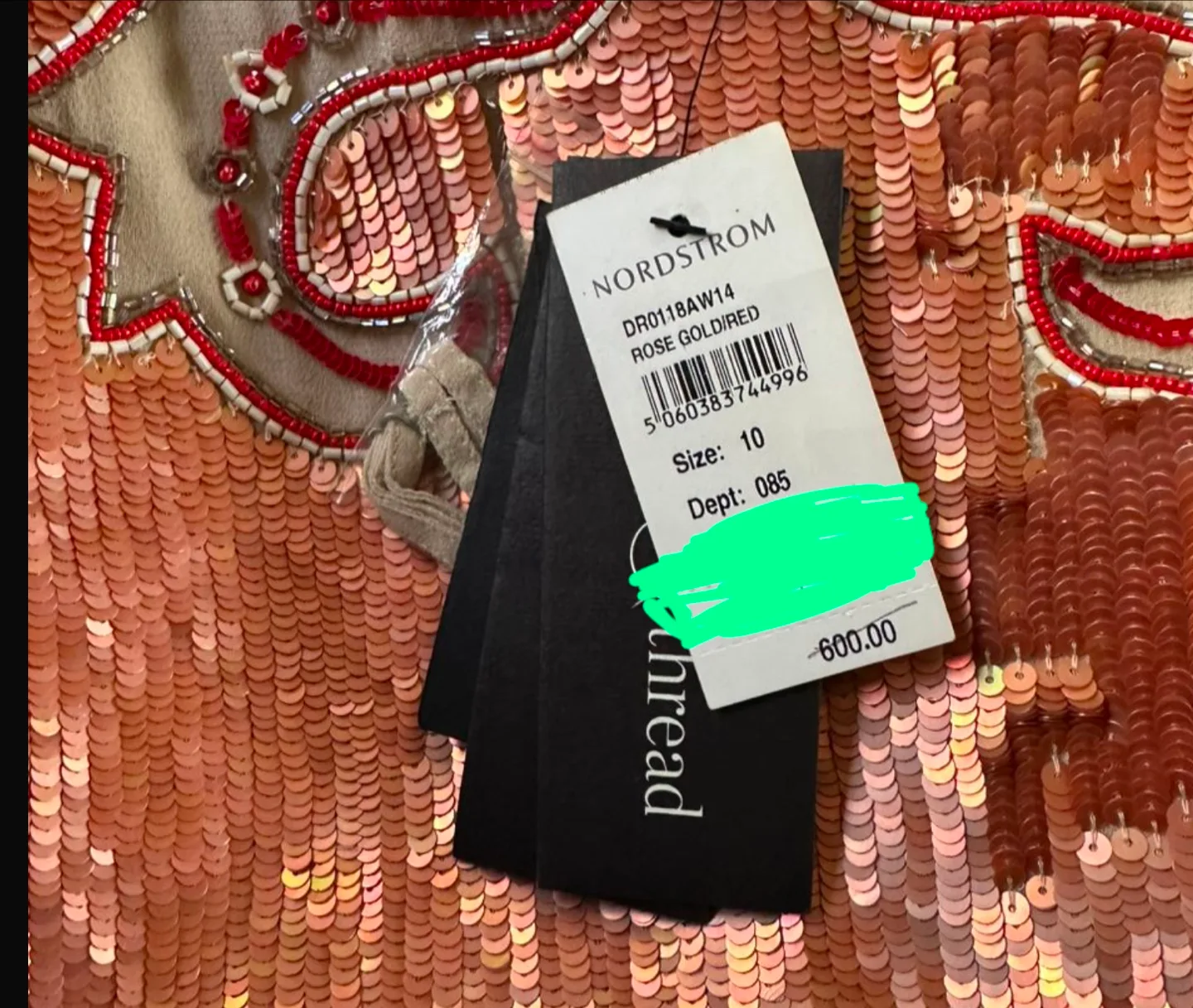 Rose gold  Embellished Mini Dress image indicator(7)