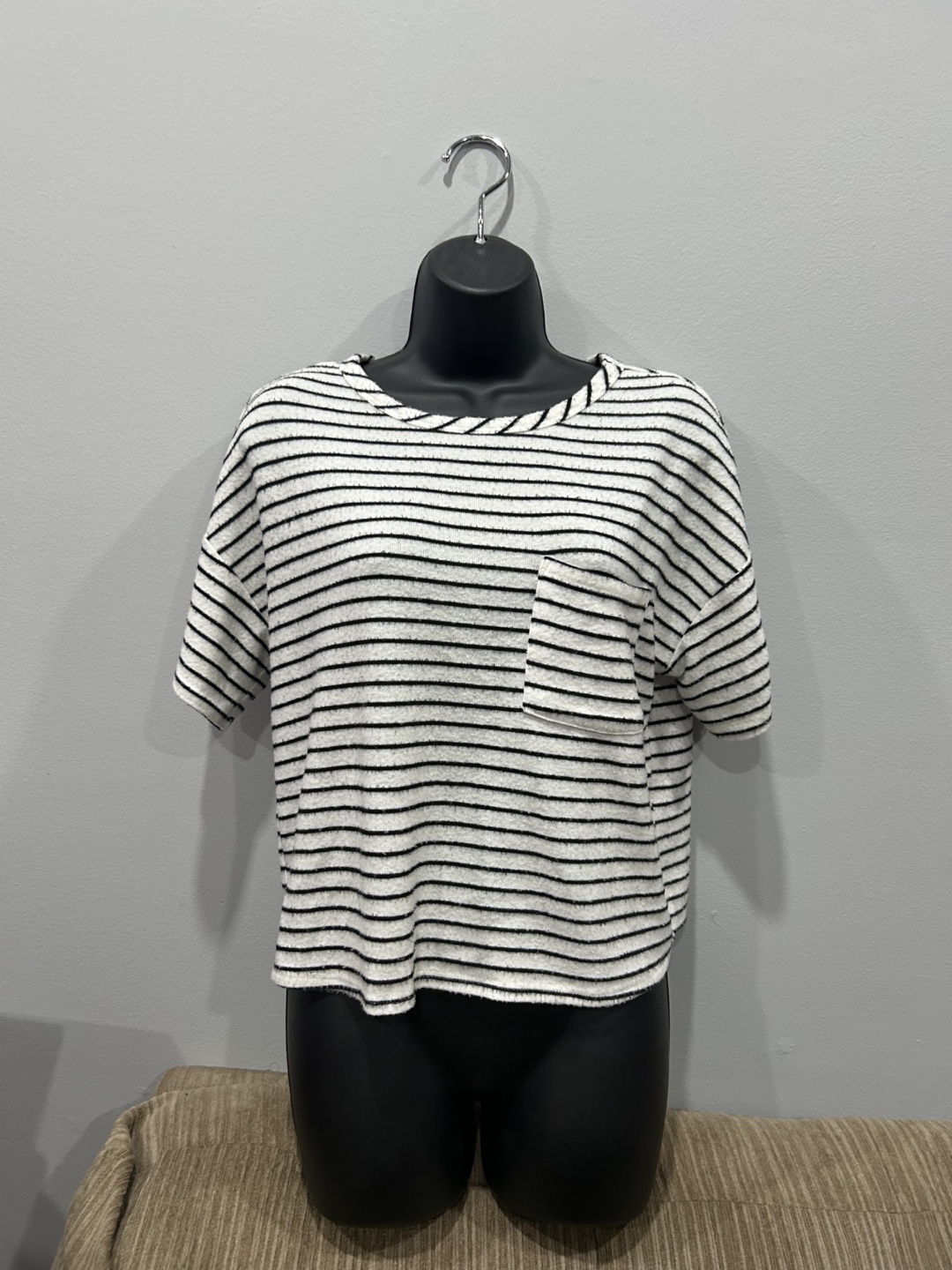 Striped white/black tee shirt - photo 4