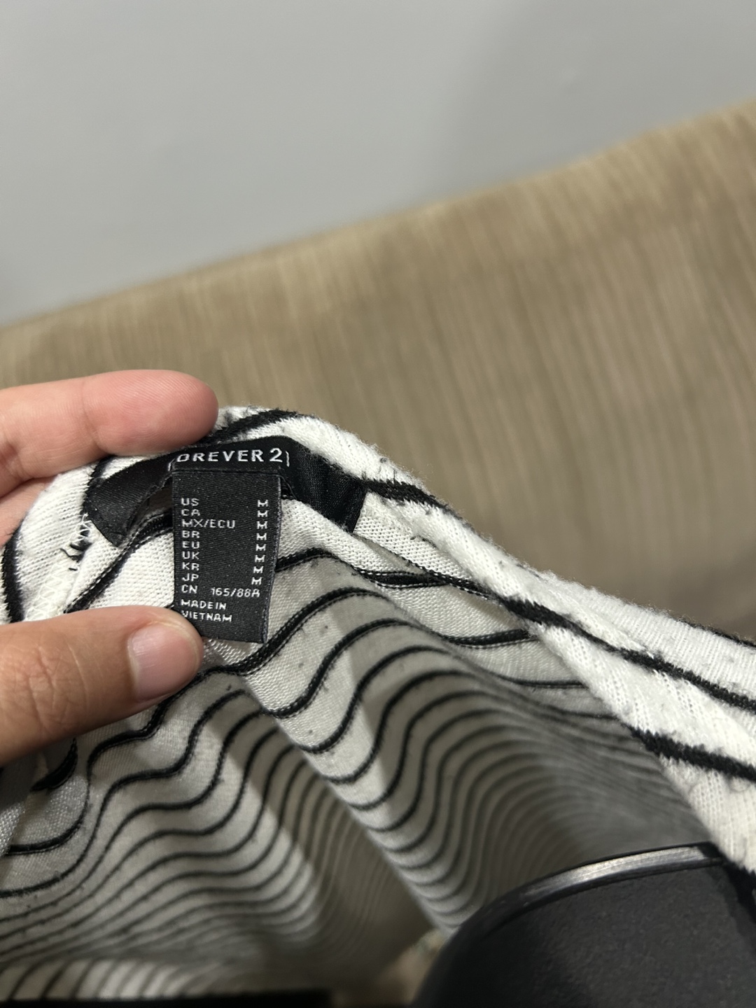 Striped white/black tee shirt - photo 3