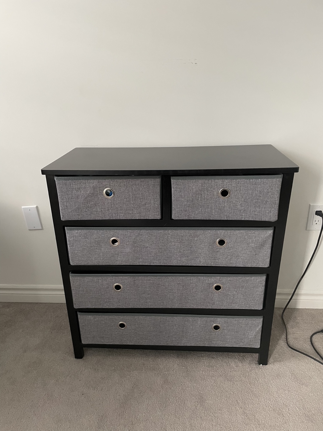 Five-Drawer Fabric Chest of Drawers