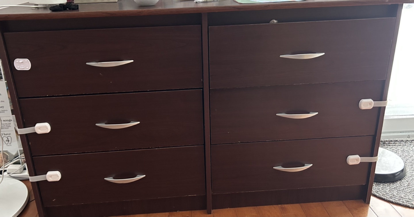 Dark Brown Six-Drawer Dresser