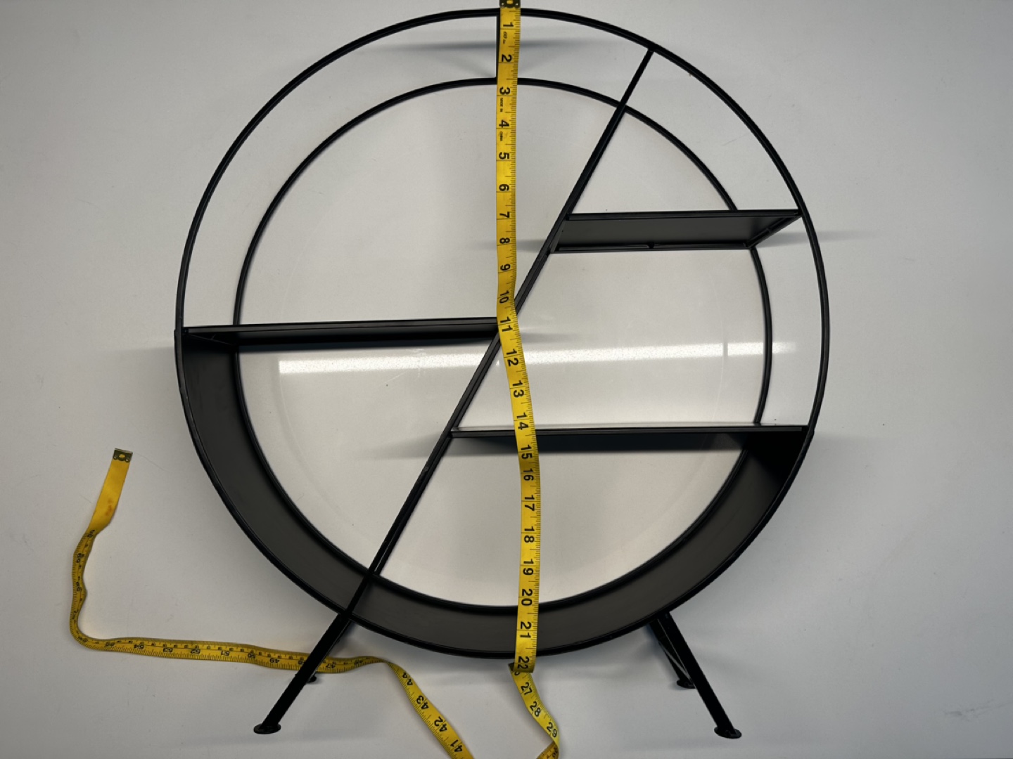 Black Metal Round Shelf