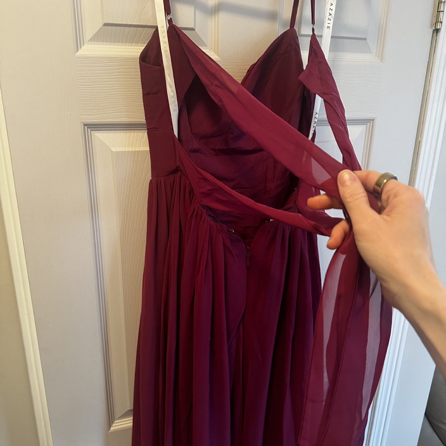 Azazie Zeya Bridesmaid Formal Dress in Orchid purple size 6 - photo 4