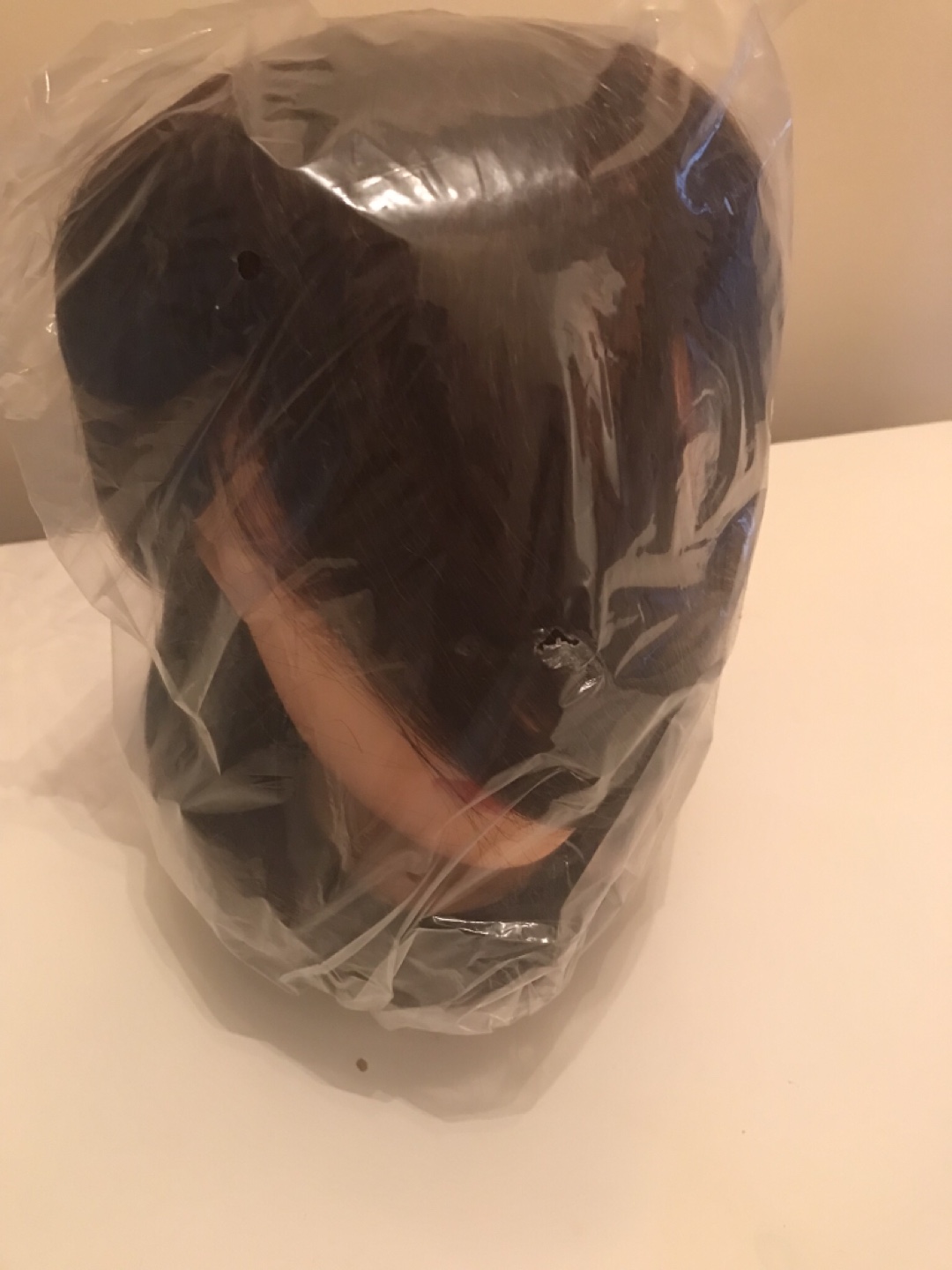 Mannequin Training Head with Dark Brown Hair