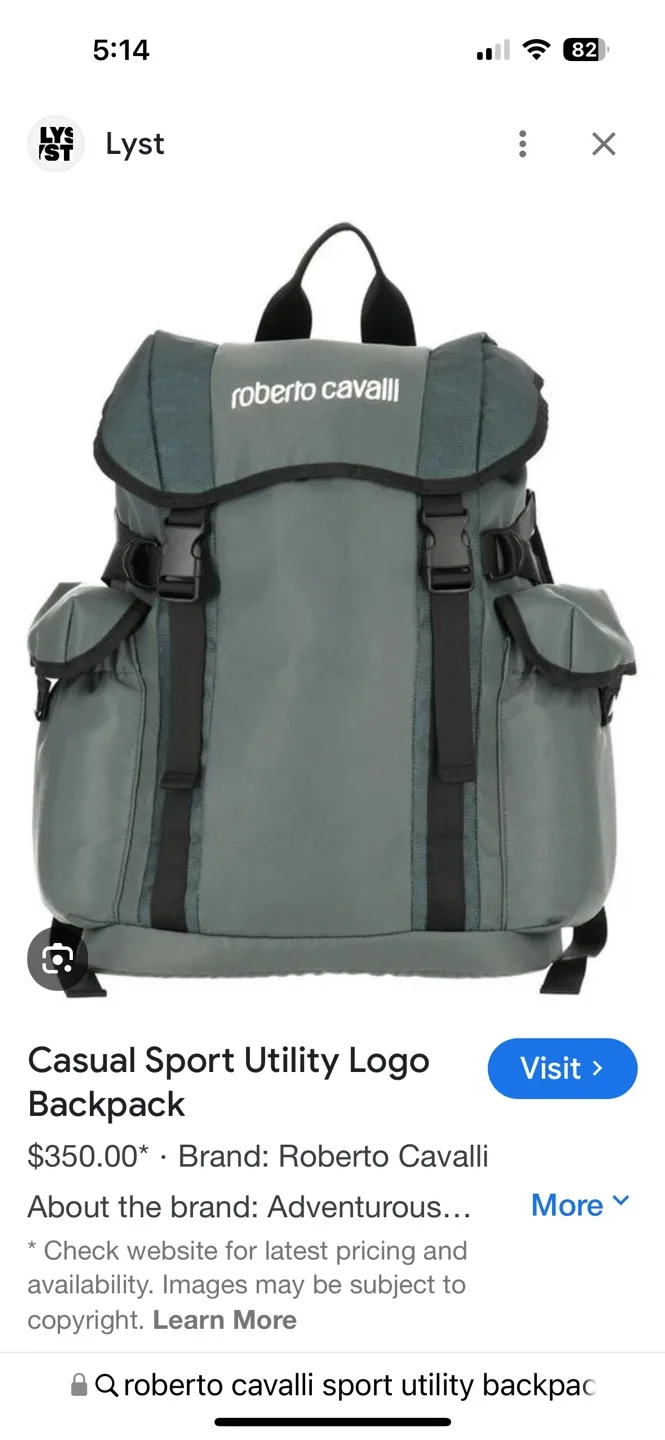 Brand New - Roberto Cavalli Sport Utility Backpack image indicator(6)