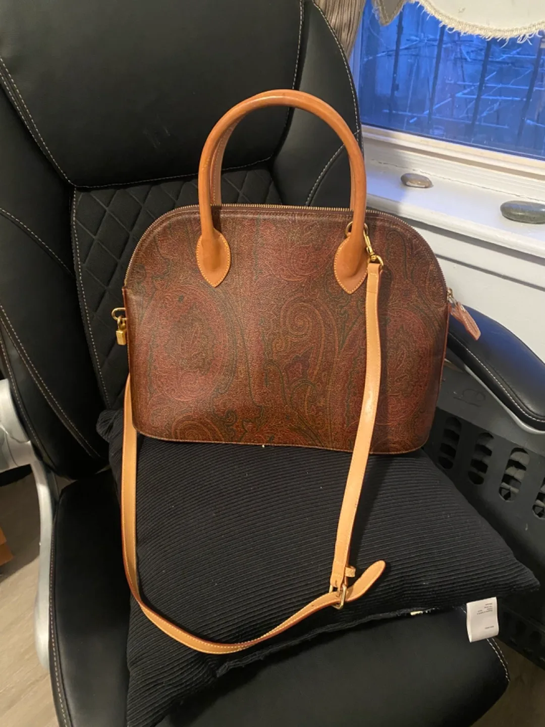 ETRO Brown Paisley Dome Handbag image indicator(2)