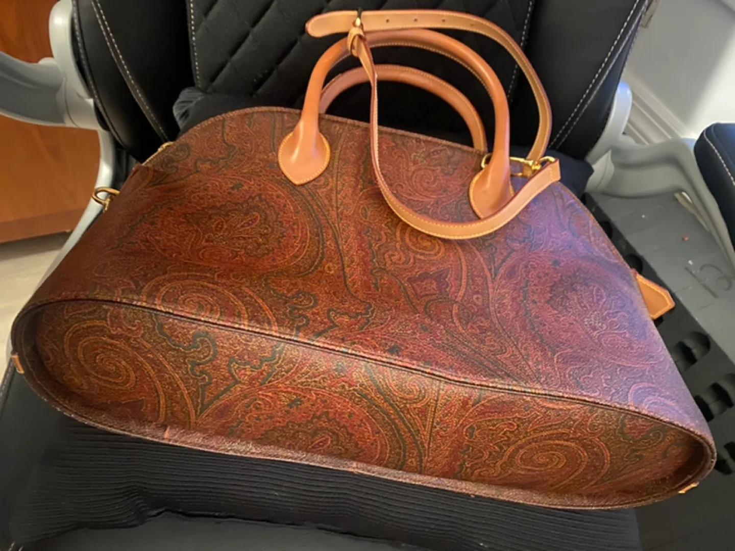 ETRO Brown Paisley Dome Handbag image indicator(10)