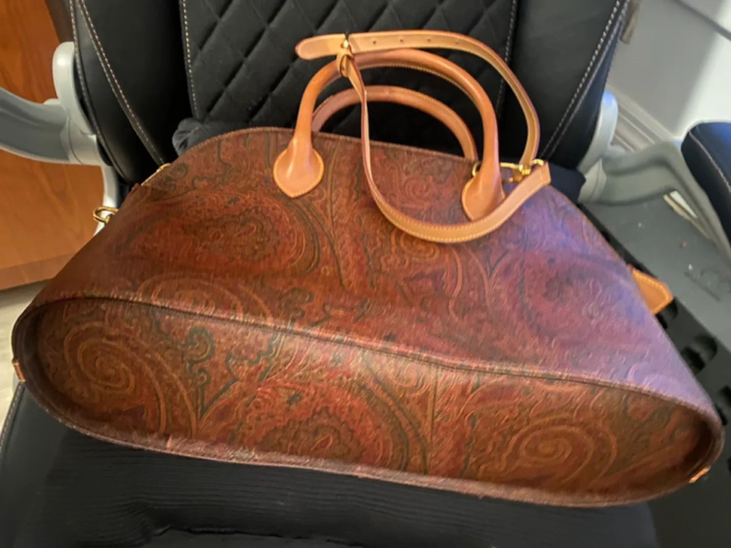 ETRO Brown Paisley Dome Handbag image indicator(9)